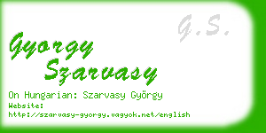 gyorgy szarvasy business card